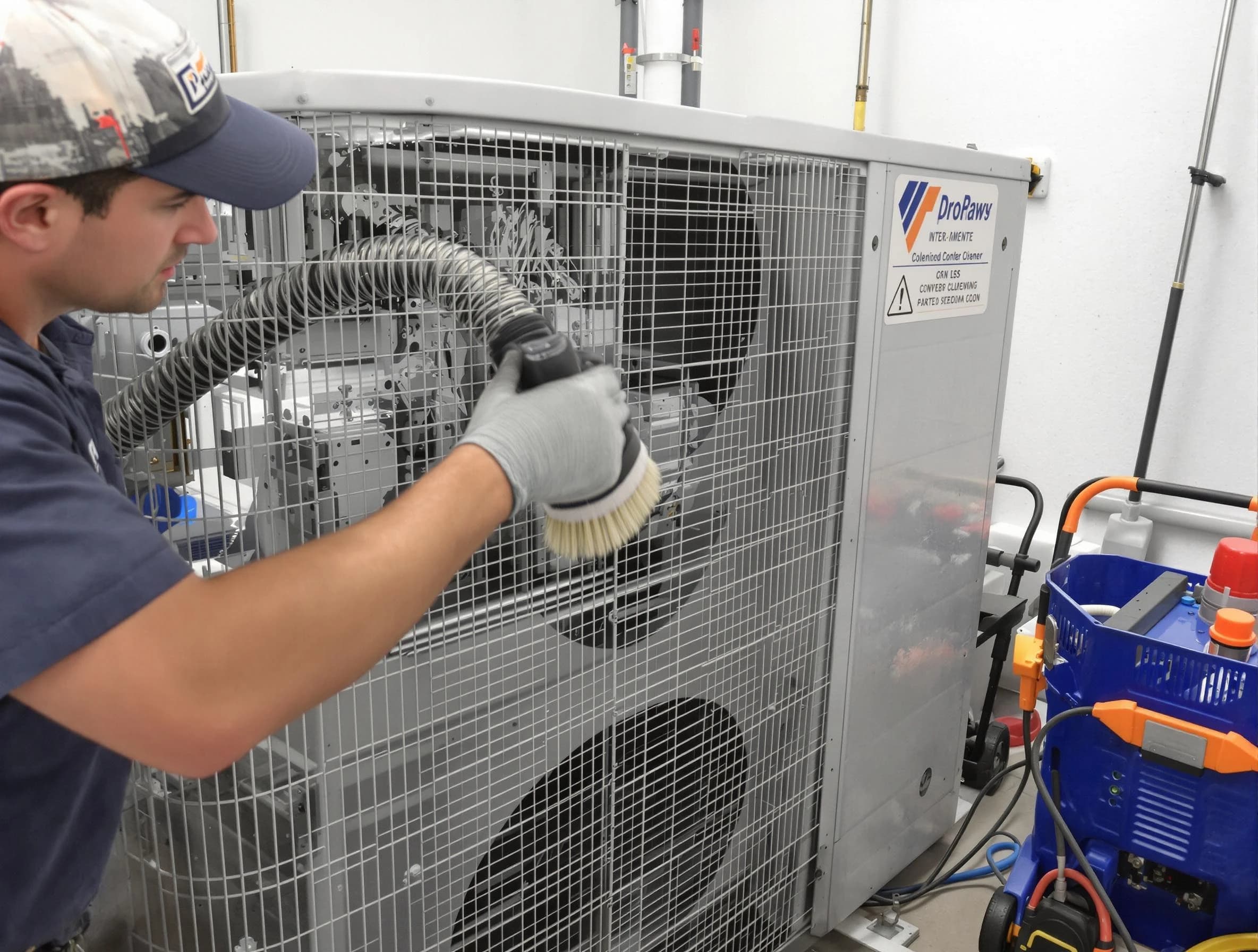 Kirtland AFB Air Duct Cleaning specialist performing precision AC coil cleaning for improved system performance in Kirtland AFB