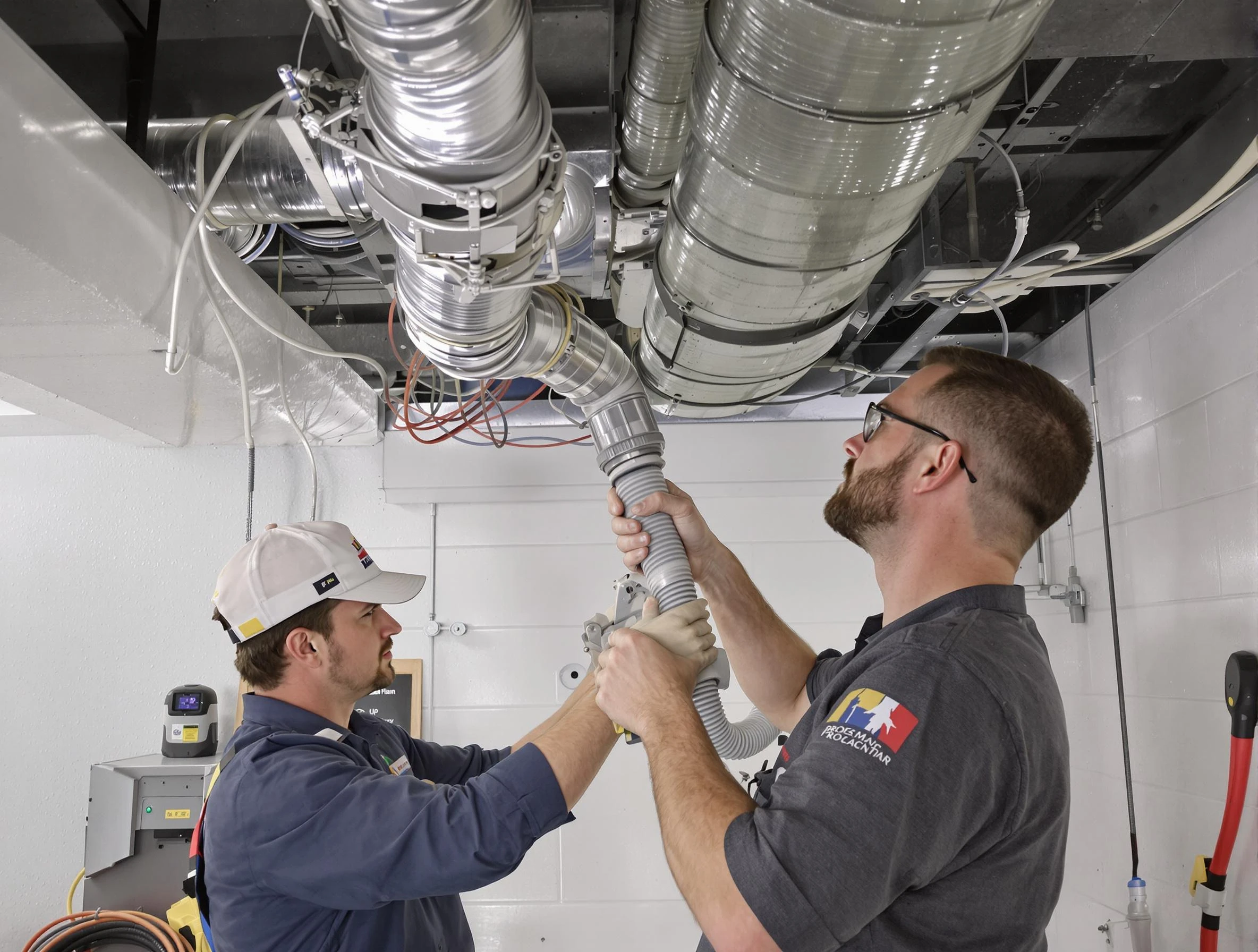 Kirtland AFB Air Duct Cleaning technician performing thorough AC duct cleaning in Kirtland AFB